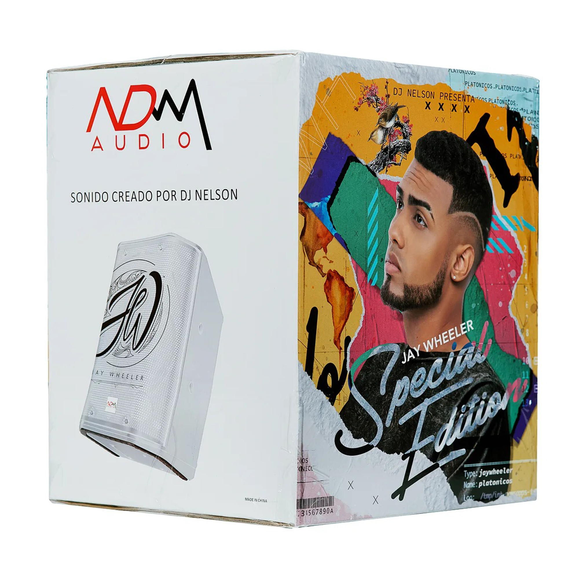 View of the box NDM Audio Jay Wheeler Special Edition "The Party" Portable Bluetooth Speaker
