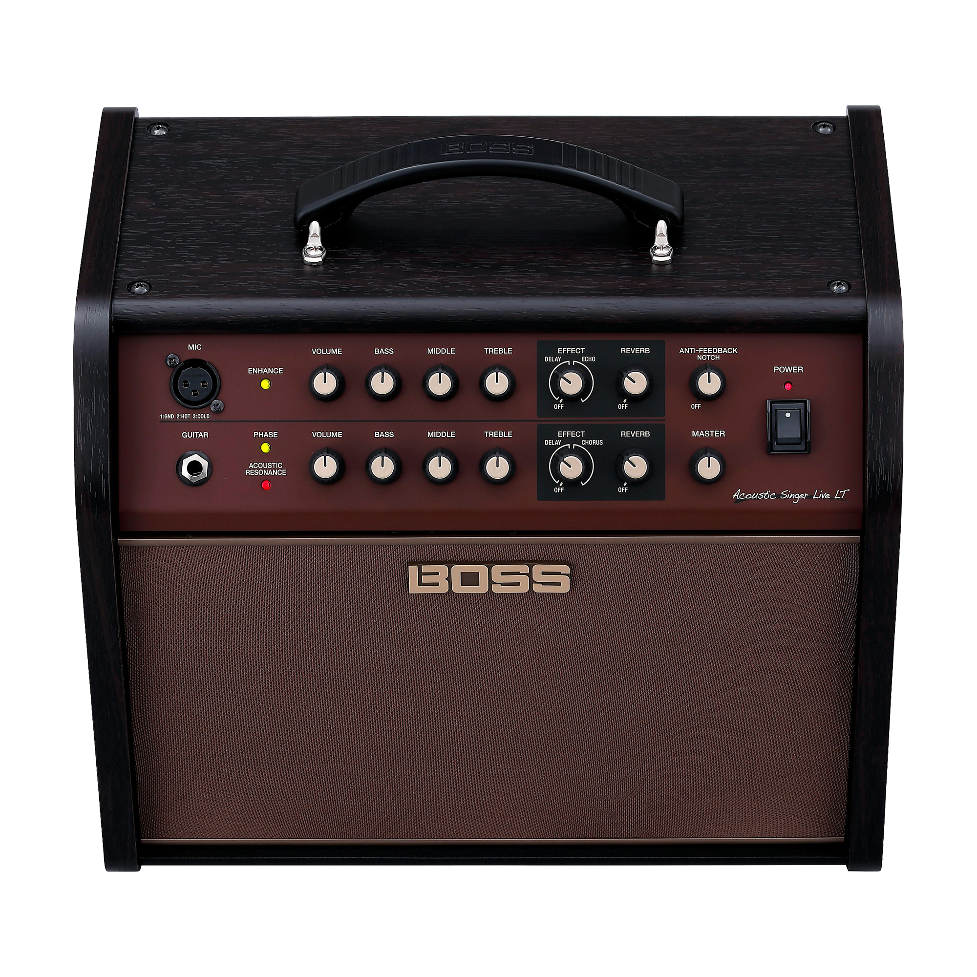 Front angle view of Acoustic Singer Live LT 60W 1x6.5 Acoustic Guitar Combo Amplifier