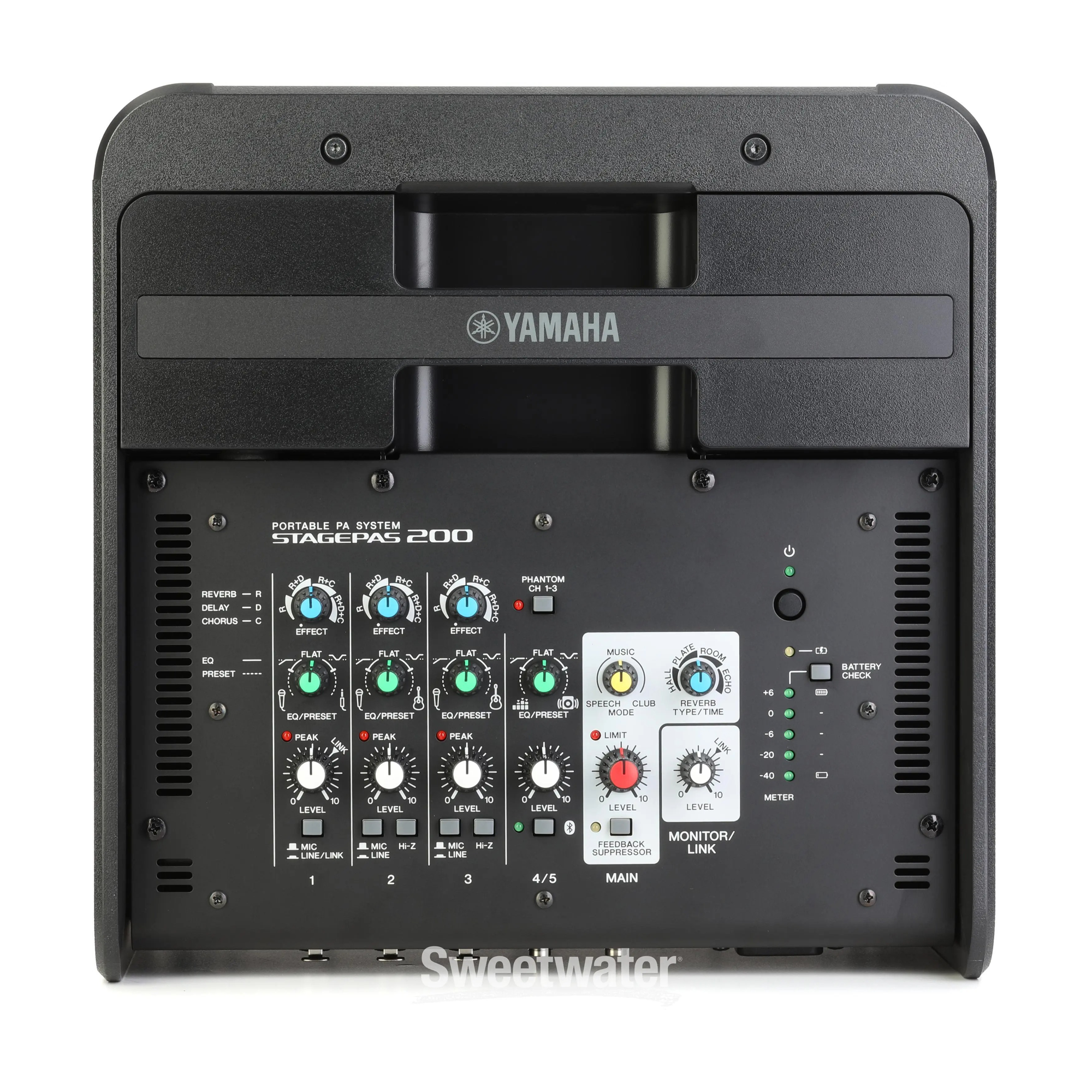 Top view of Yamaha Stagepas 200 BTR Portable PA System