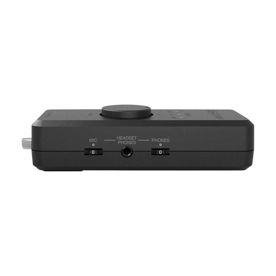 Side view of IK Multimedia iRig Stream iOS Audio Interfaces