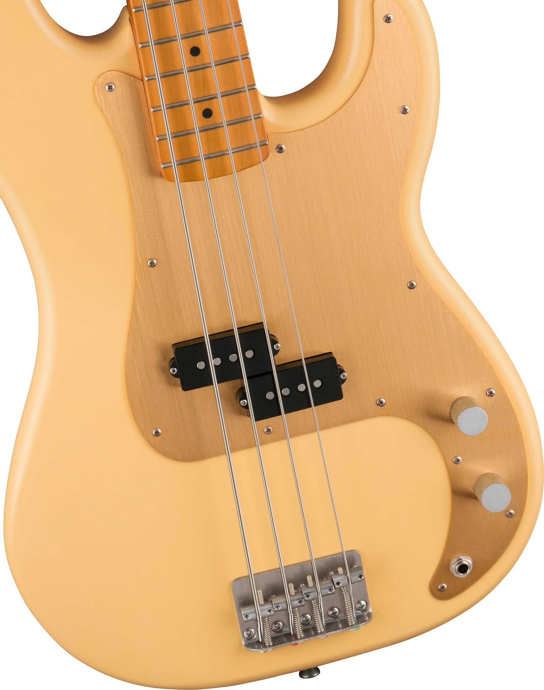 Squier 40th Anniversary Vintage Edition Precision Electric Bass Guitar - Satin Vintage Blonde