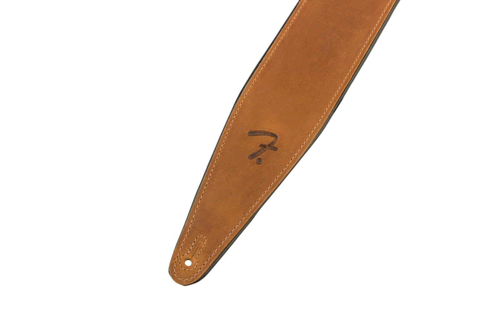 Fender Right Height 2.5" Leather Guitar Strap - Cognac
