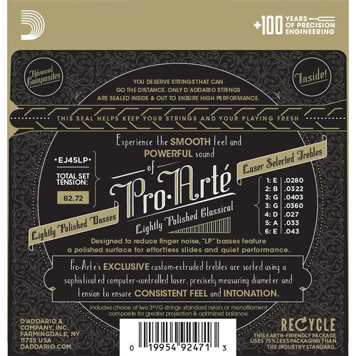 D'Addario EJ45LP Normal Tension Pro-Arte Classical Guitar Strings