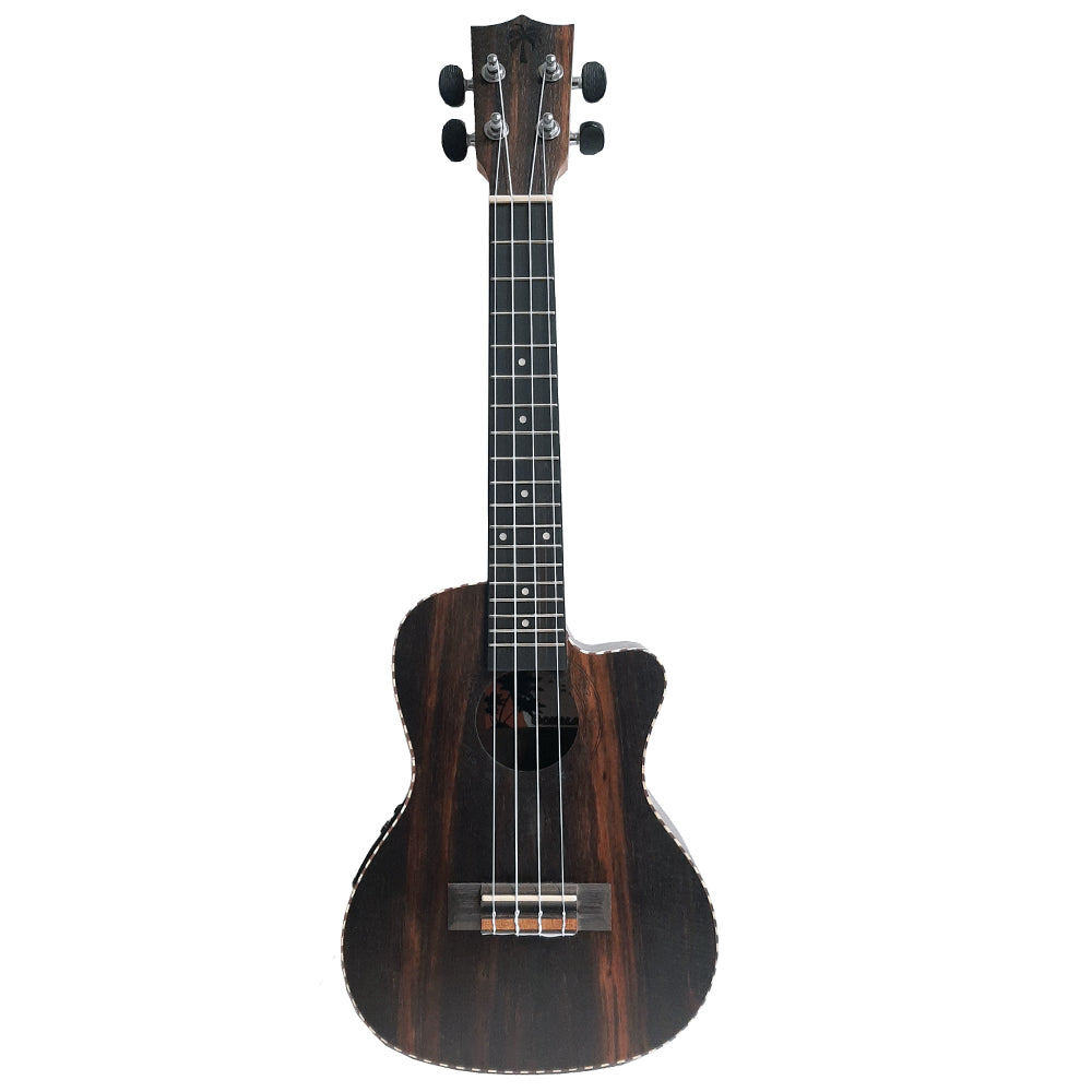 Ookala 24" Concert Electric Ukulele With Cutaway Ebony Body