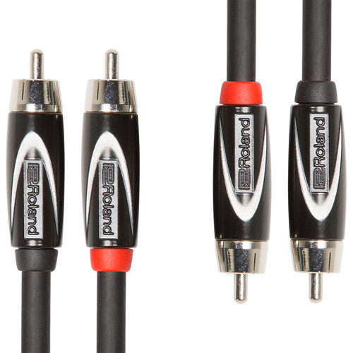 Roland Black Series Dual RCA to RCA Interconnect Cable 10ft