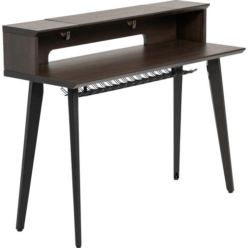 Gator Elite Furniture Series 61-Note Keyboard Table (Dark Walnut Finish)