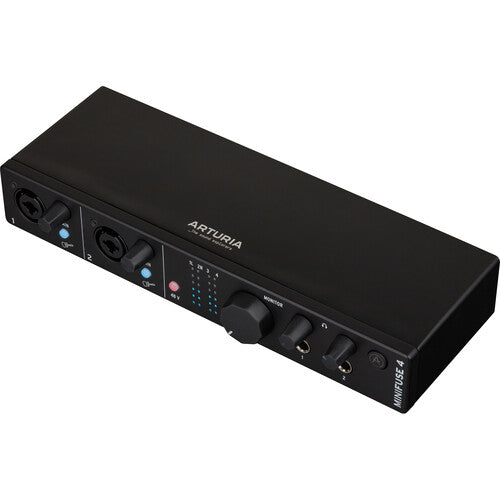 Arturia MiniFuse 4 Portable 4x4 USB Audio/MIDI Interface (Black)
