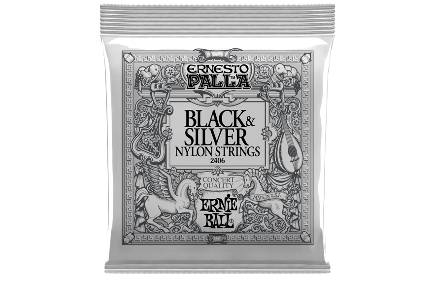 Ernie Ball Ernesto Palla Black & Silver Nylon Guitar Strings