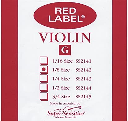 Super Sensitive Red Label Violin Single String - G 1/8