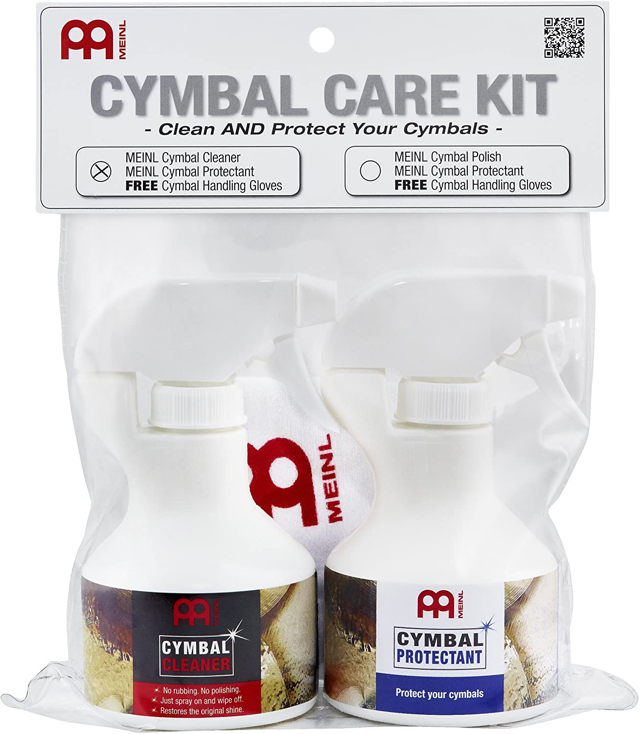Meinl Cymbals Cymbal Care Kit for Brilliant Finishes - Includes Cleaner and Protectant (MCCK-MCCL)