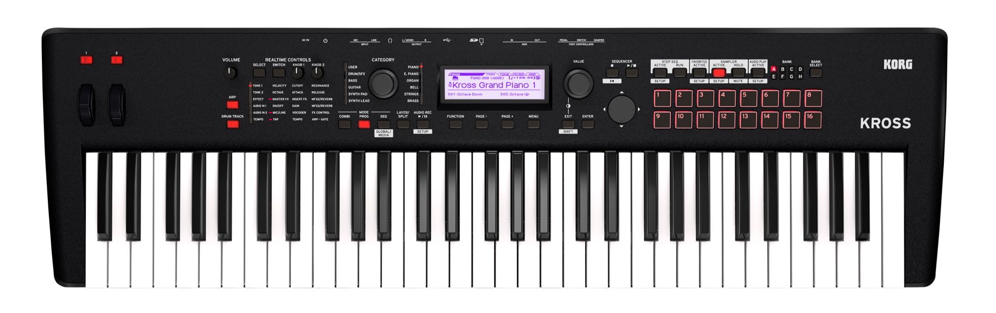 Korg KROSS 2 61-Key Synthesizer Workstation Black