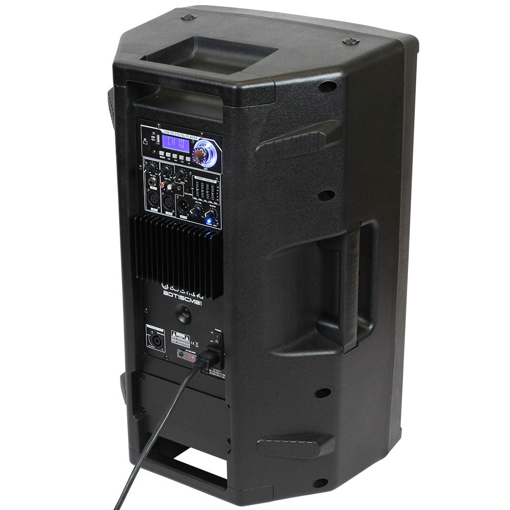Blastking BDT15CMB1 1000W Altavoz Activo de 15" con Micrófono y Soporte