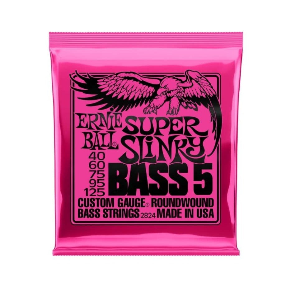Ernie Ball P02824 Super Slinky 5 String Nickel Wound Bass Strings