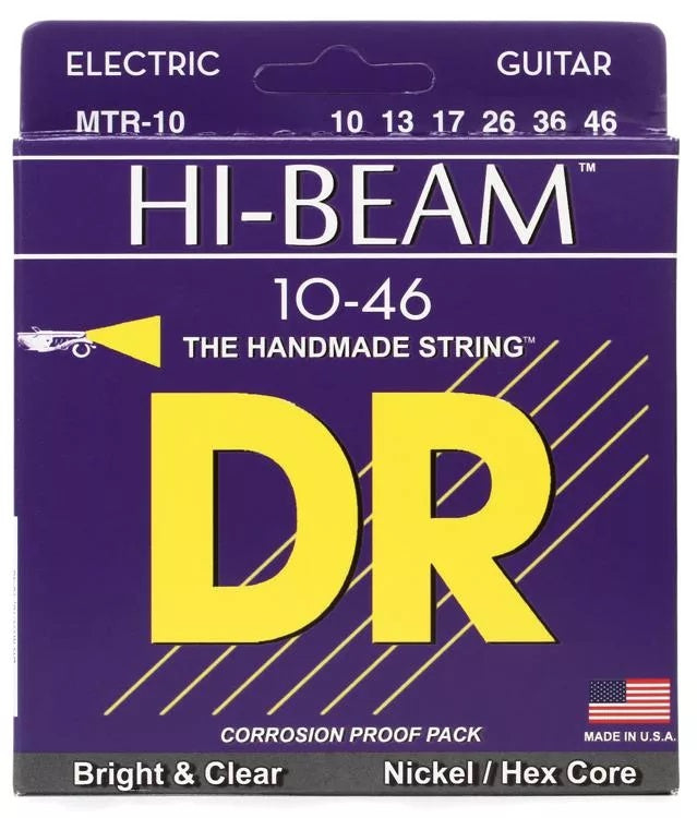 DR Strings MTR-10 Hi-Beam Nickel Plated Electric Strings - .010-.046 Medium