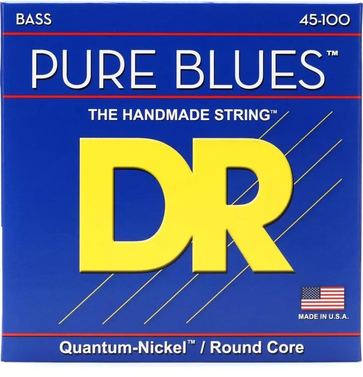 DR Strings PB-45/100 Pure Blues Quantum-nickel Bass Strings 45-100 Medium Light