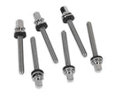 DW Chrome Tension Rod M5-.8X1.65 IN (6PK)