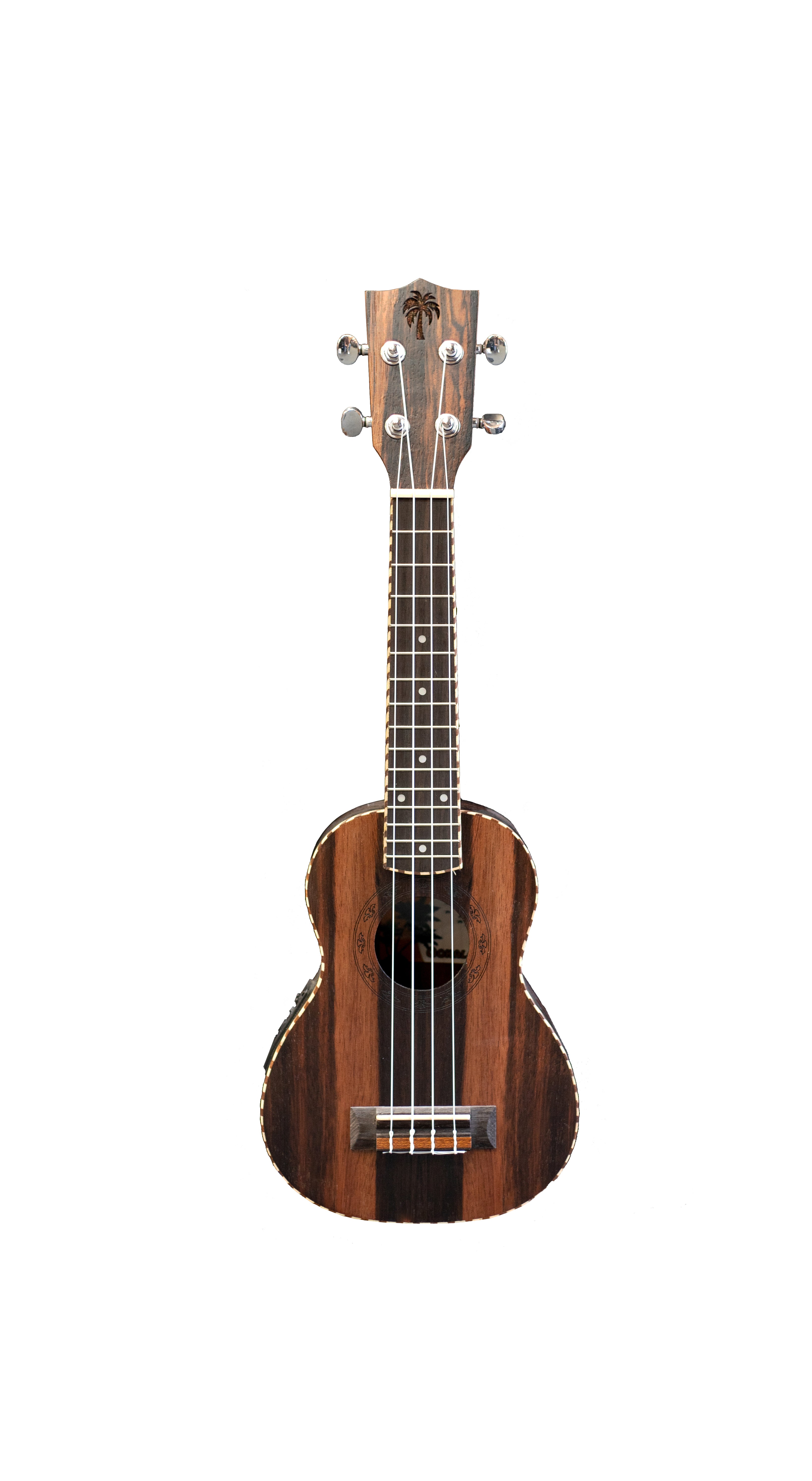 Ookala Soprano Ebony Ukulele w/ pickup