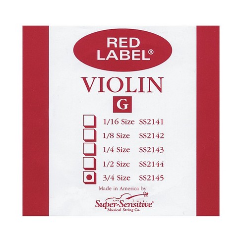 Red Label Single Violin String - G 3/4