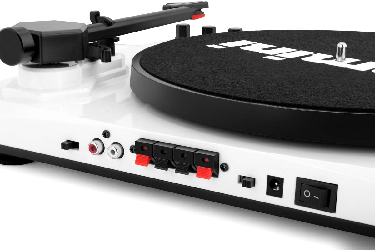 Gemini TT-900 Vinyl Record Player Turntable - Black & White