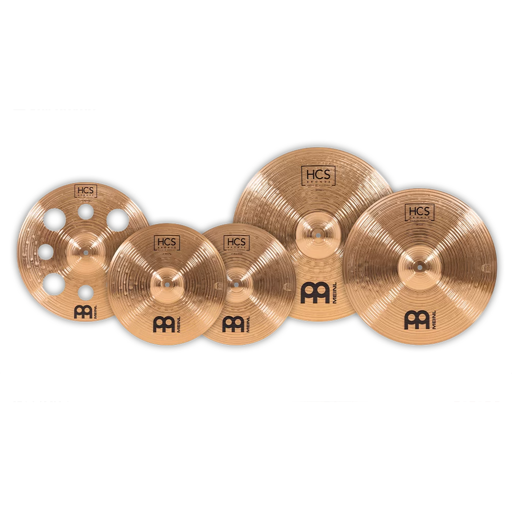 Meinl HCS Bronze Expanded Cymbal Set - 14" Hi-Hats, 16" Trash Crash, 18" Crash and 20" Ride