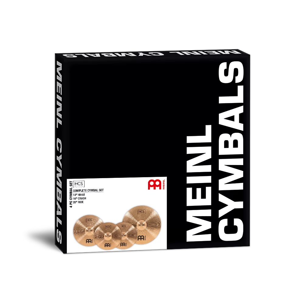 Meinl HCS Bronze Complete Cymbals Set - 14" HiHats, 16" Crash and 20" Ride