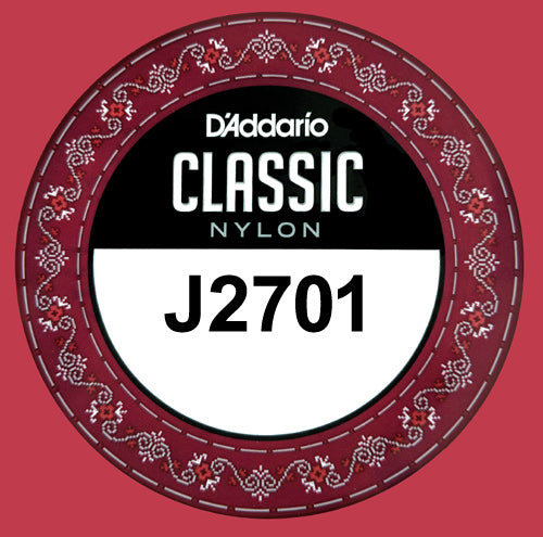 D'Addario J2701 Classic Nylon Normal Tension, 1st string e .028