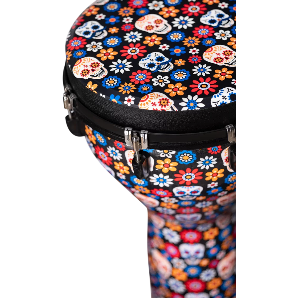 Meinl Jumbo 14" Synthetic Djembe - Day Of The Dead