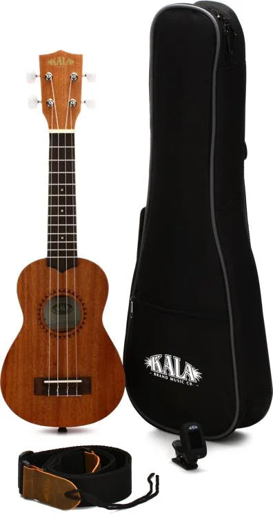 Kala KA-15S Soprano Ukulele Bundle - Satin Mahogany