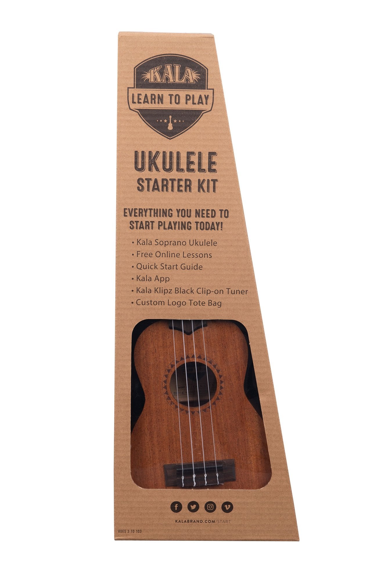 Kala Learn To Play Soprano Ukulele Starter Pack