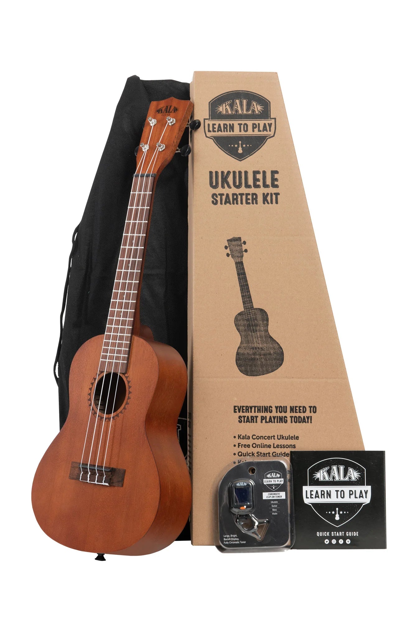 Kala Learn To Play Ukulele Concert Starter Kit