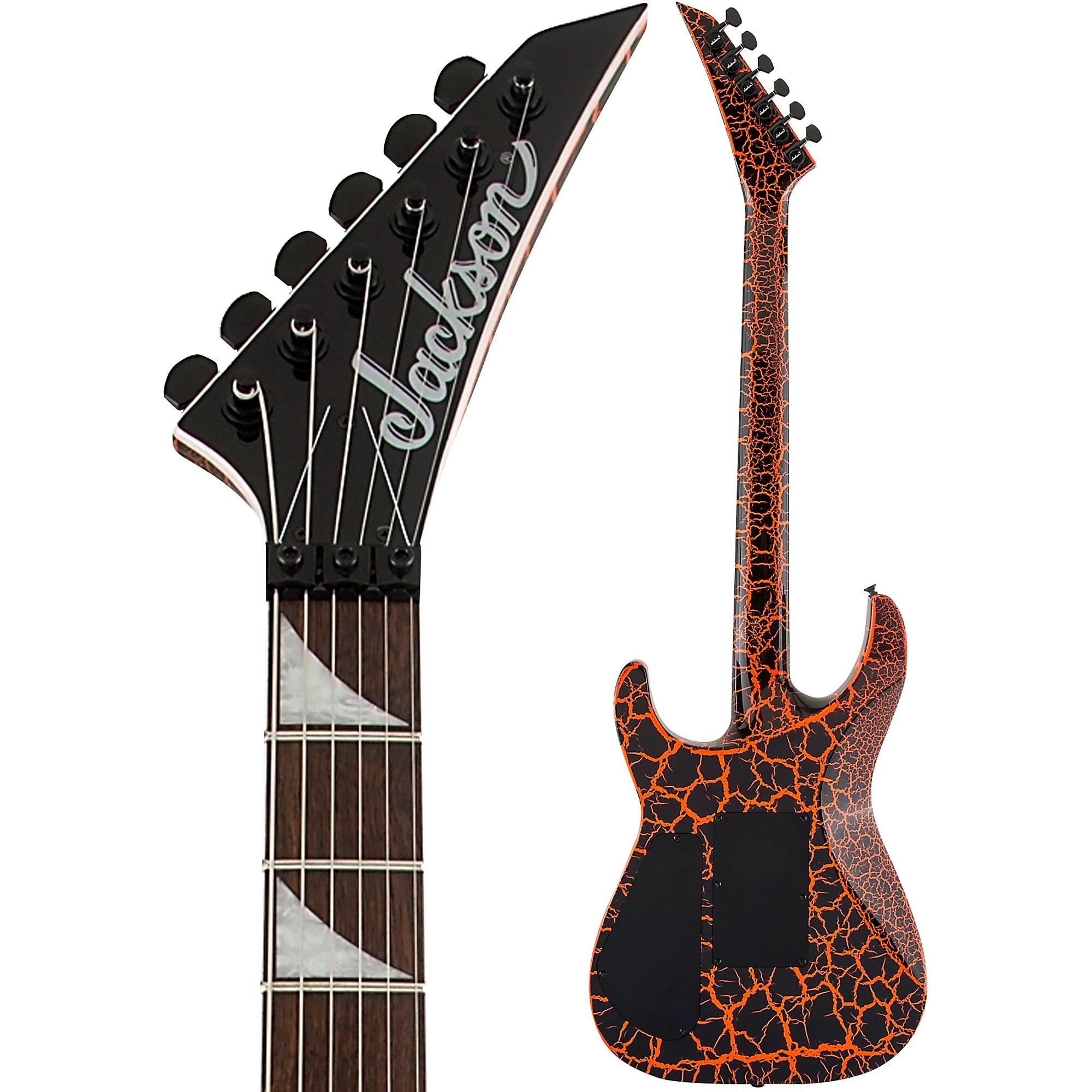 Jackson X Series SLX Soloist Crackle Electric Guitar - Orange Crackle