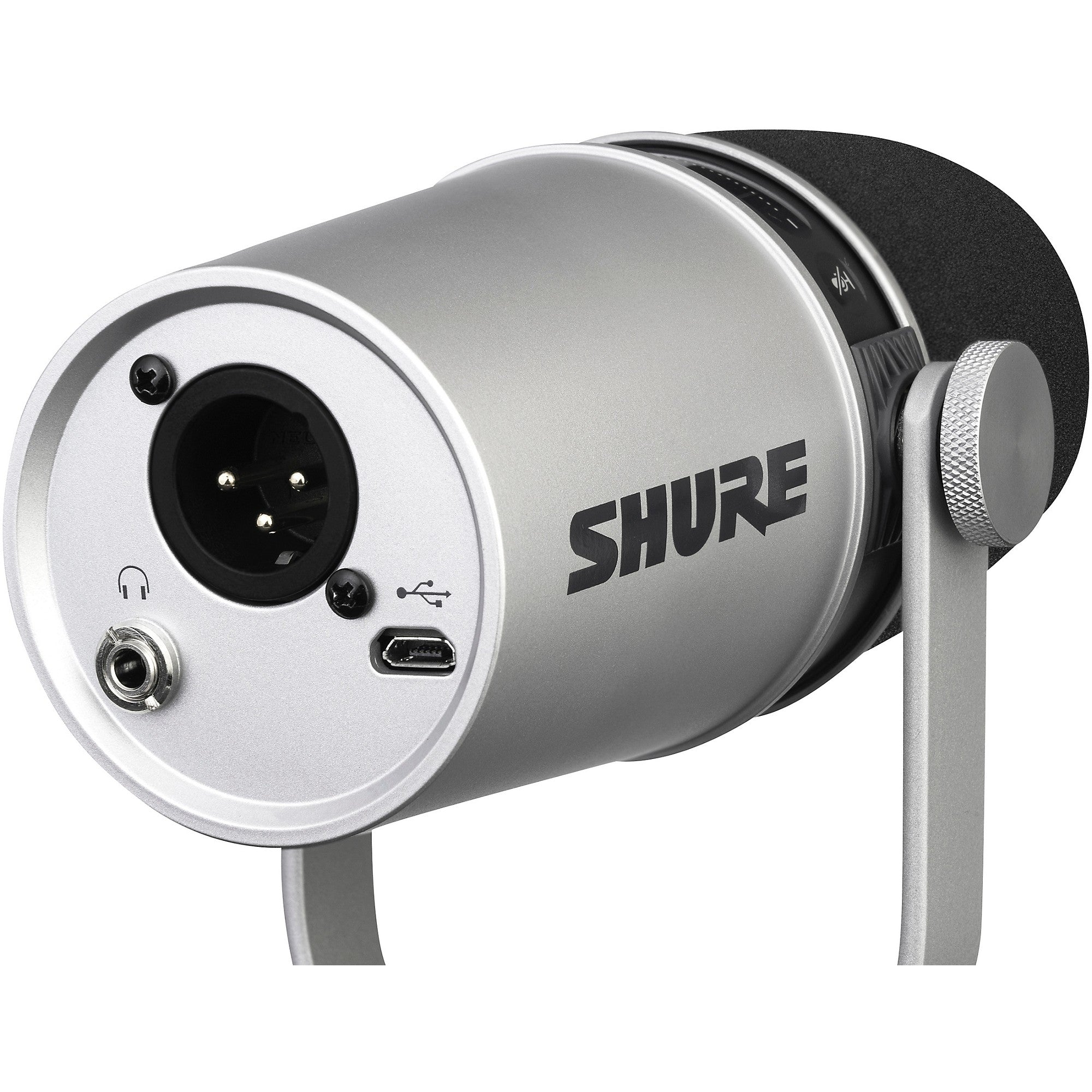 Shure MV7 USB and XLR Dynamic Microphone Silver