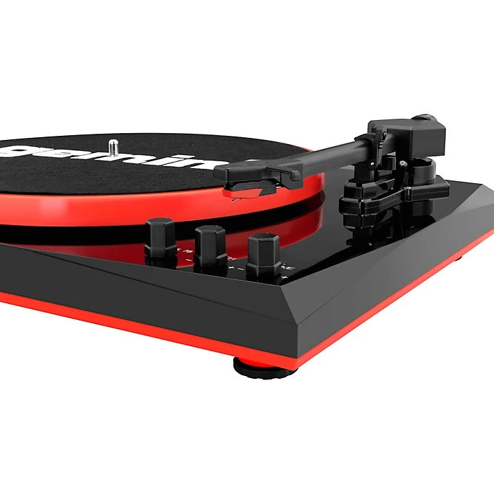 Gemini TT-900BR Vinyl Record Player Turntable With Bluetooth and Dual Stereo Speakers Black/Red