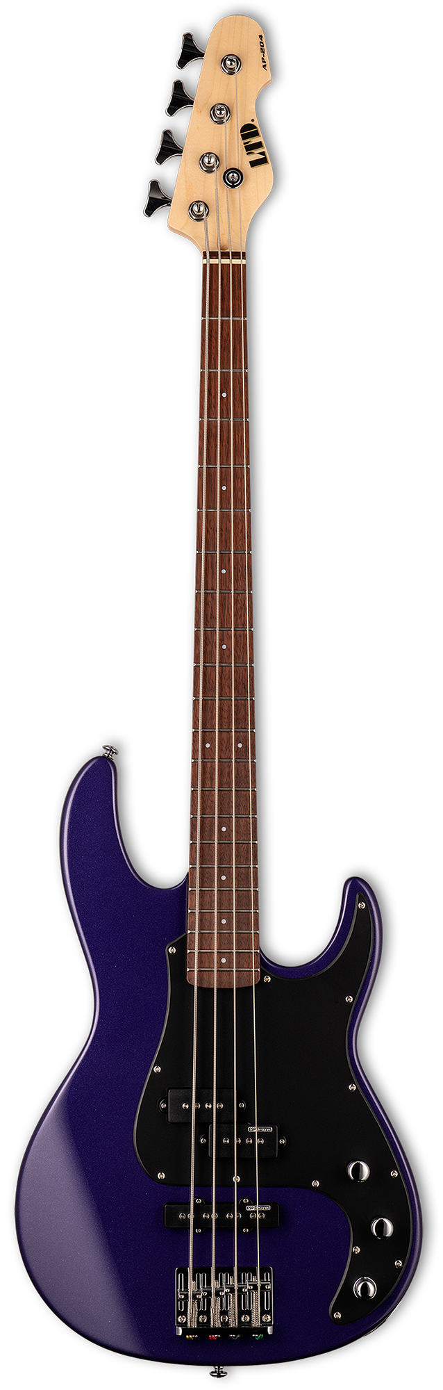 ESP LTD AP204 Electric Bass Guitar Purple Metallic Black Pickguard