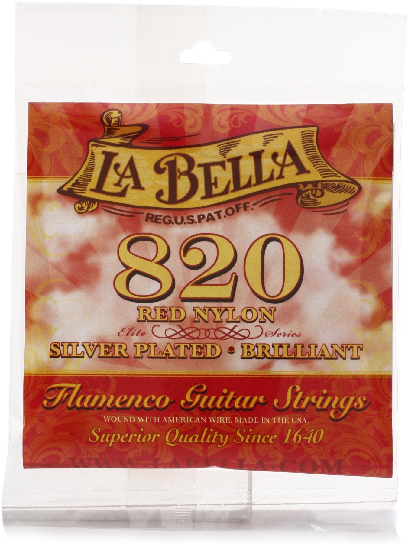 La Bella 820 Elite - Flamenco, Red Nylon