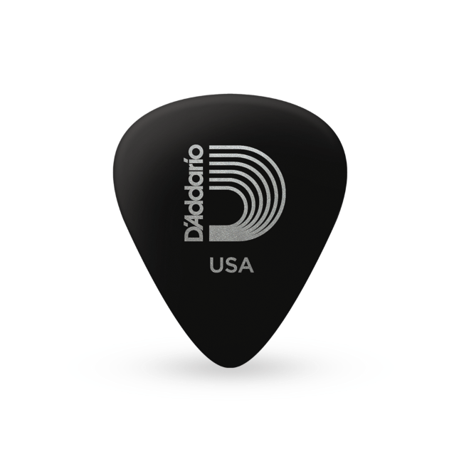 D'Addario Classic Celluloid Pick, Black - Heavy Gauge (1.0mm)