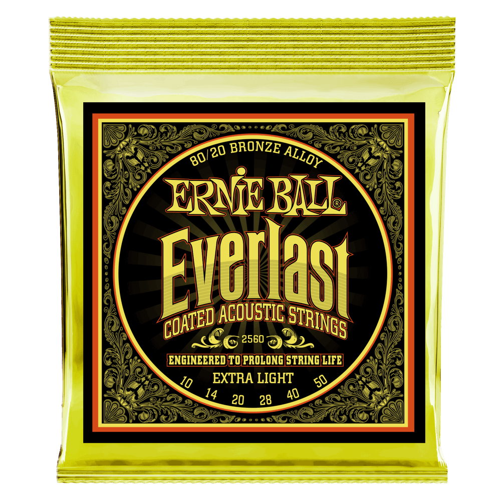 Ernie Ball 80/20 Bronze 10-50 Gauge Coated Acoustic Guitar String Set