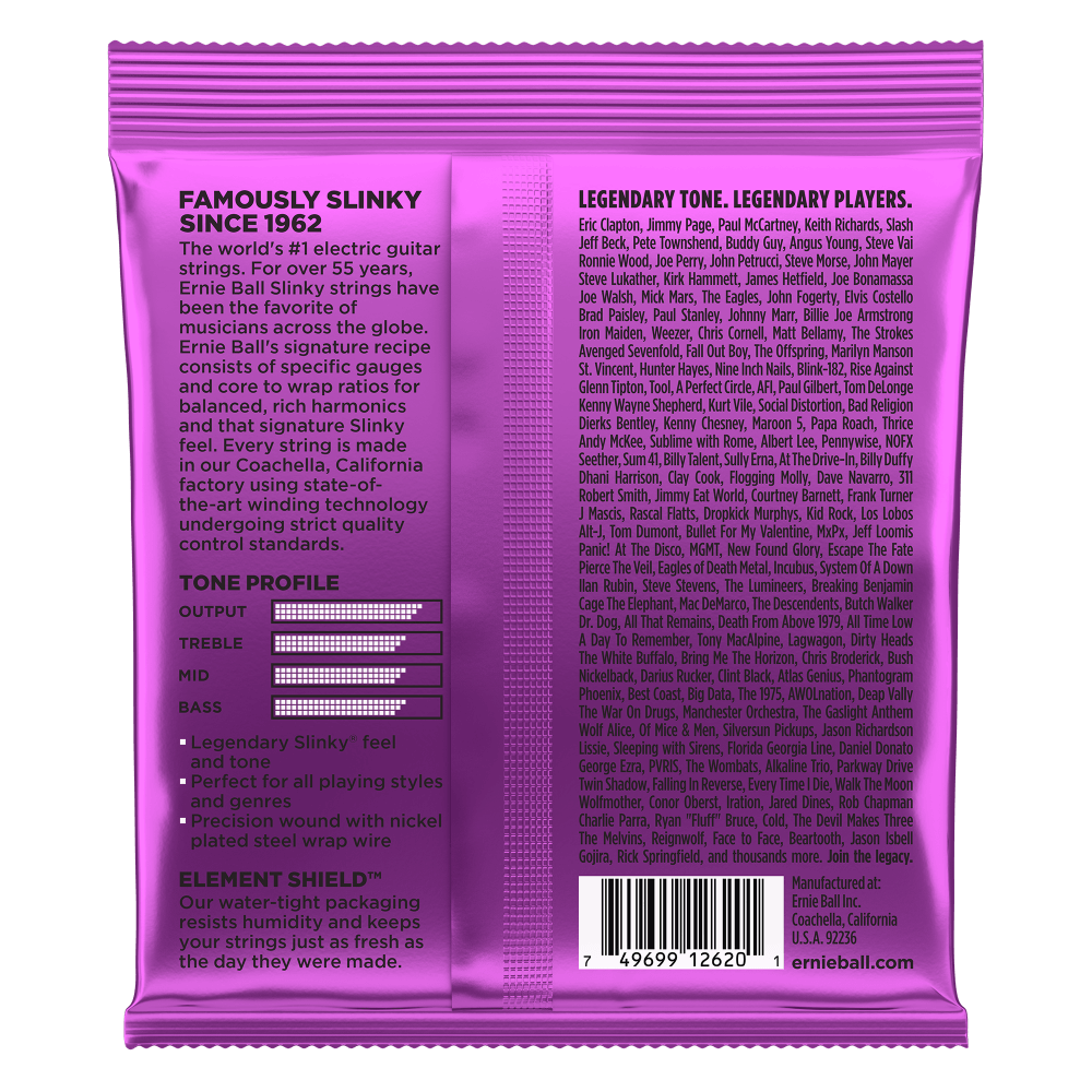 Juego de Cuerdas para Guitarra Eléctrica de 7 Cuerdas Ernie Ball 11-58 Custom Gauge Power Slinky
