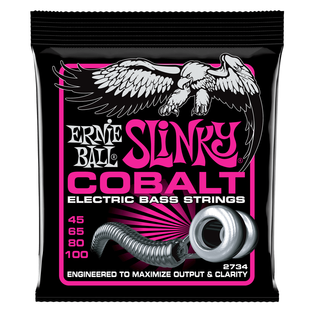 Ernie Ball Super Slinky Cobalt Electric Bass Strings - .045-.100