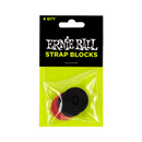 Ernie Ball Strap Blocks Strap Locks - Black & Red