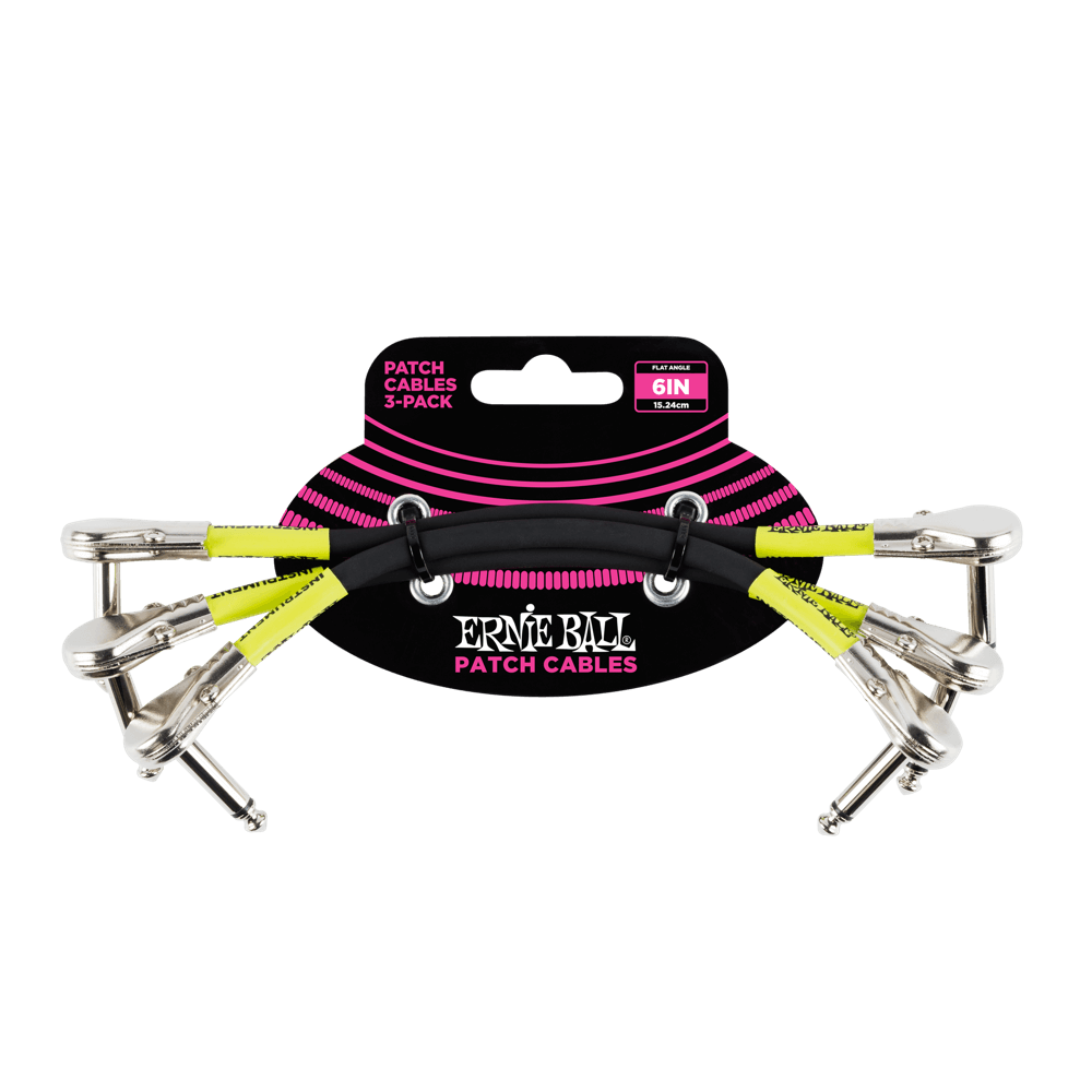 Ernie Ball Pancake Patch Cable 6 in. Black