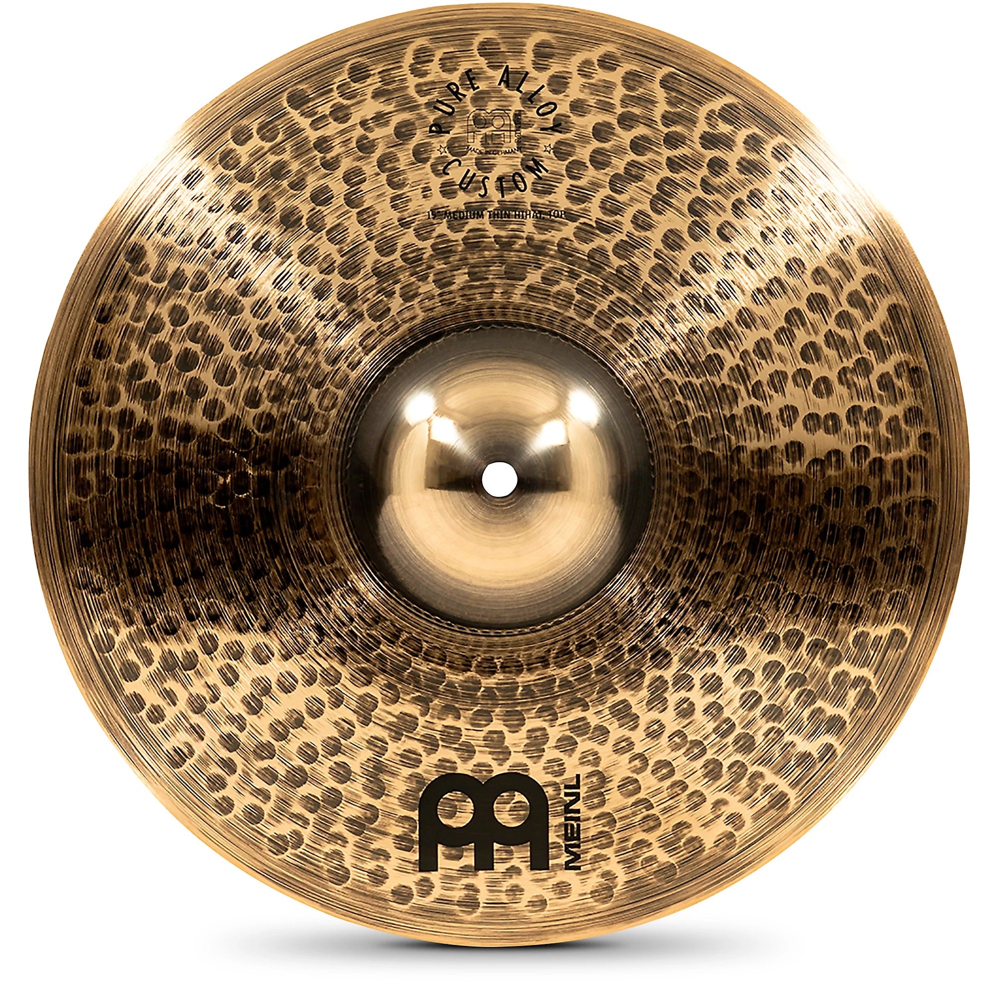 Meinl Pure Alloy Custom Medium Thin Hi-Hat Cymbal Pair 15 in.