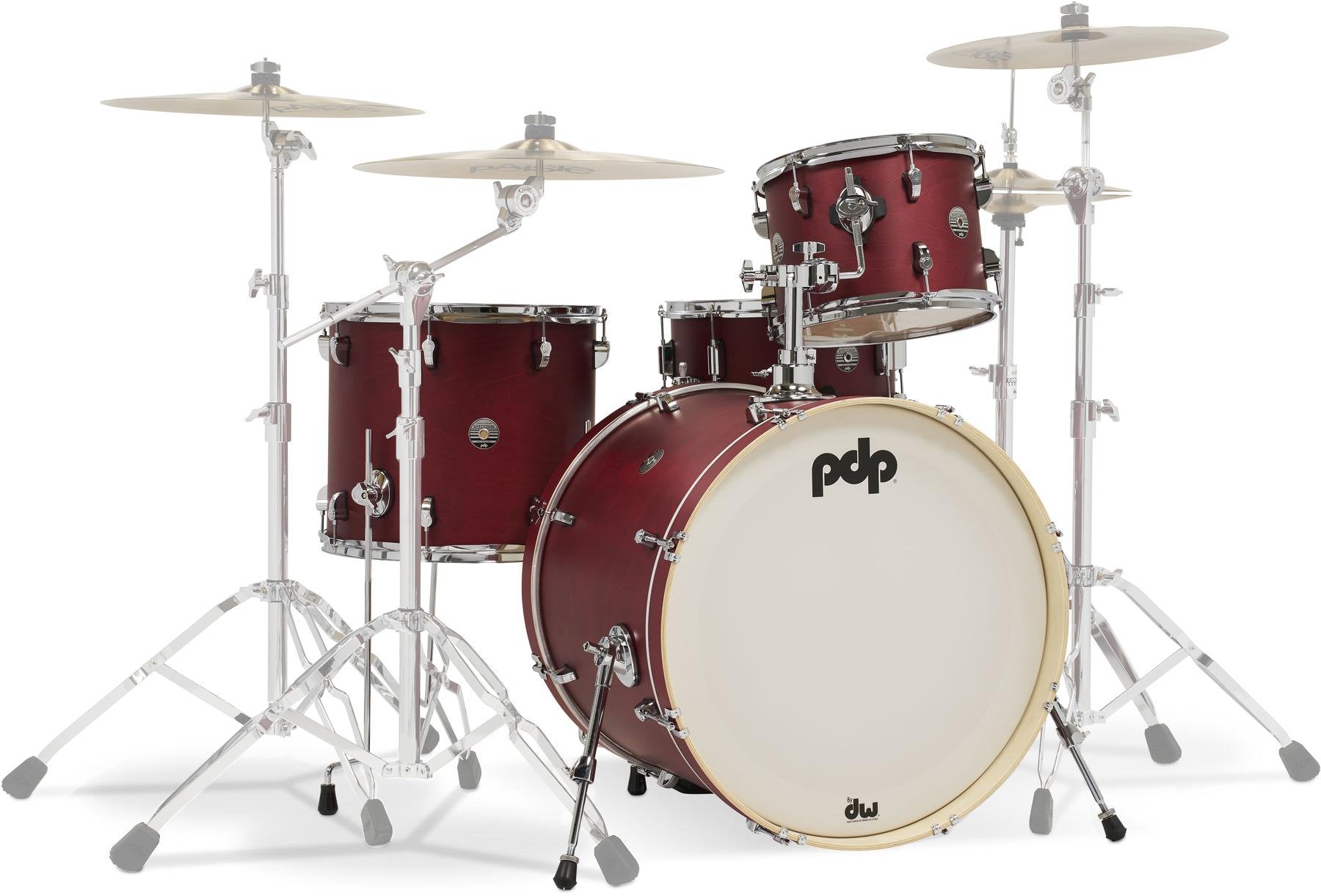 PDP Spectrum Series 4-Pc Shell Pack with 22" Bass Drum - Cherry Stain