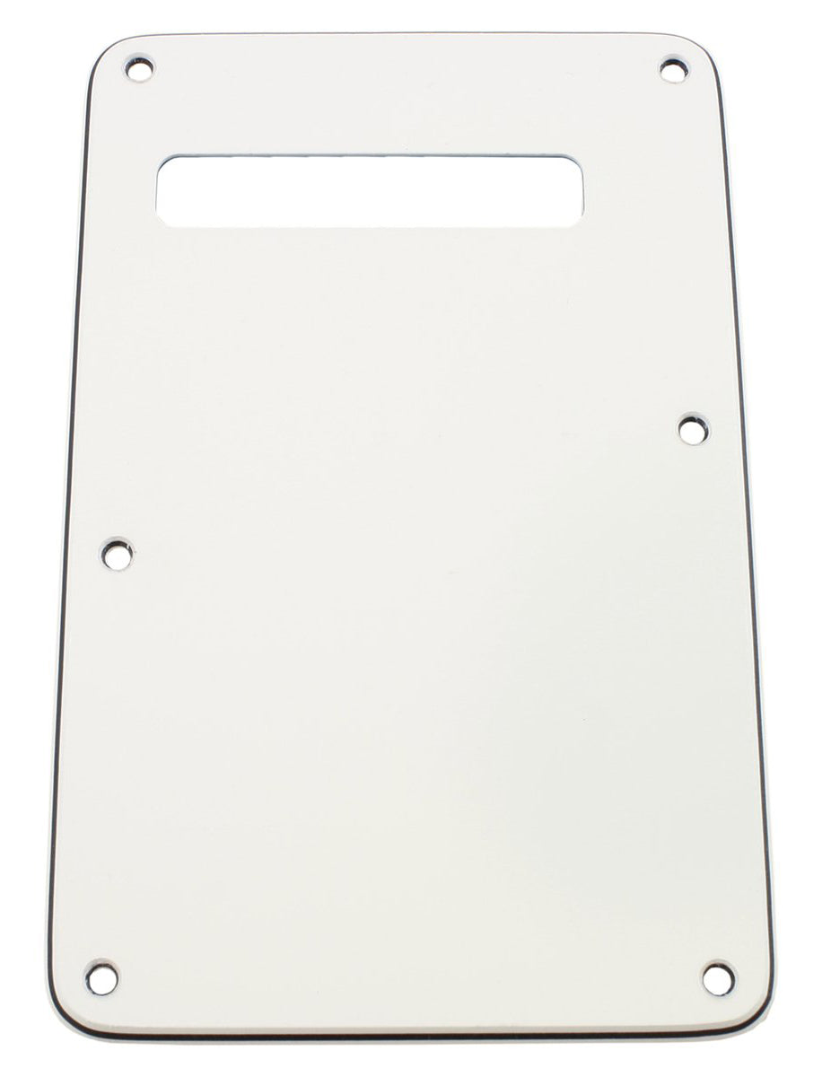 Allparts Slotted Tremolo Spring Cover Backplate - White