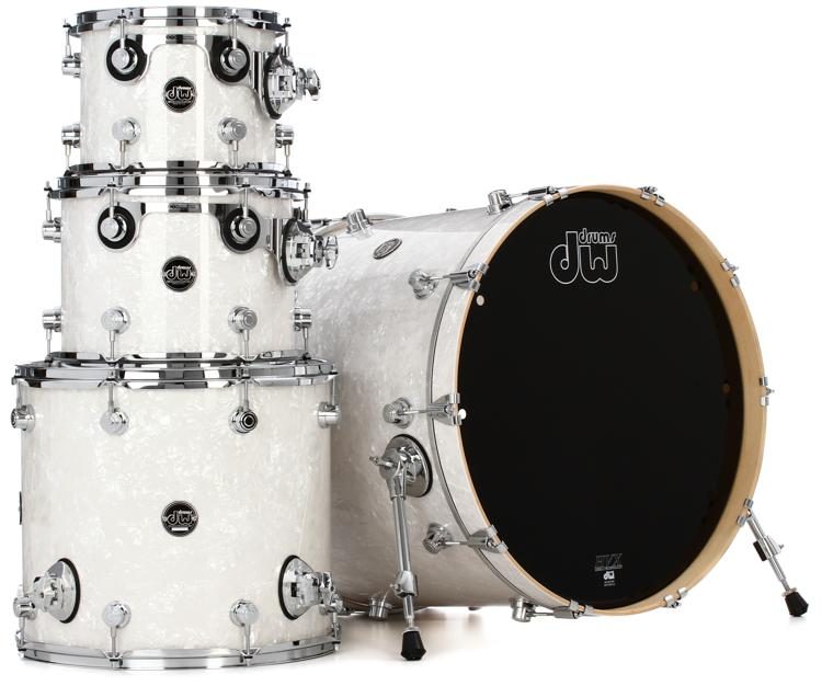 DW Collector's Series Set de Conchas de Batería de 4 Piezas - Blanco Marino