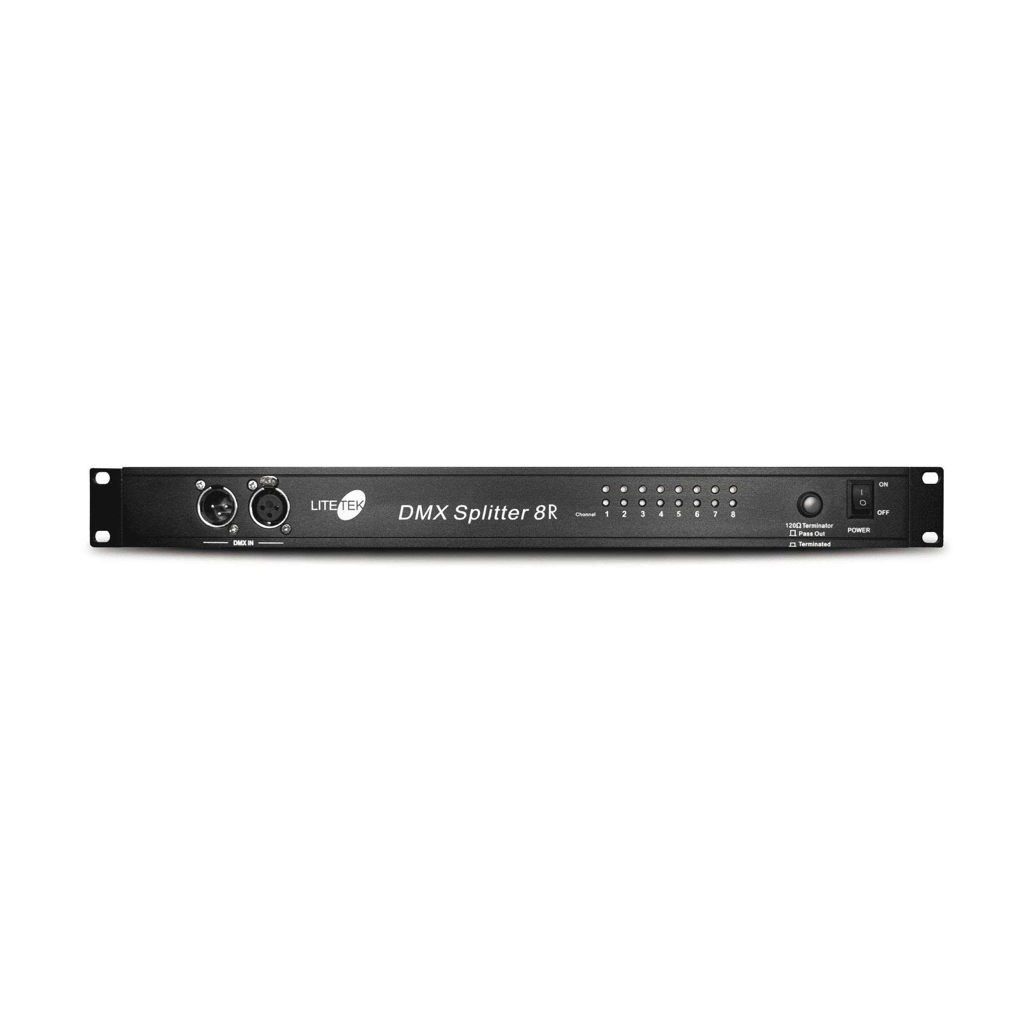 Lite Tek 8 Channel Dmx Rackmount Splitter