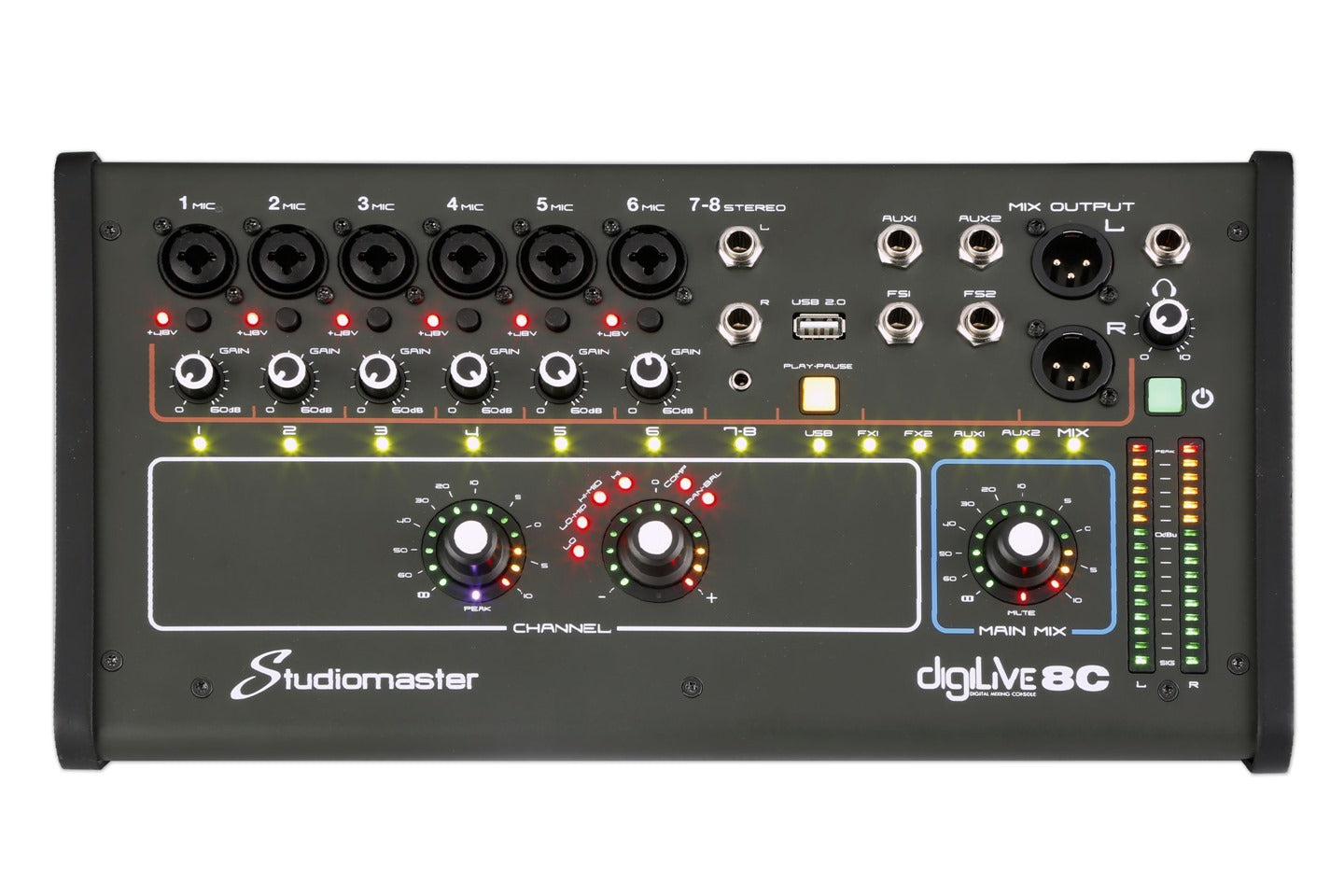 Studiomaster Digilive08C 8 Channel Digital Mixer