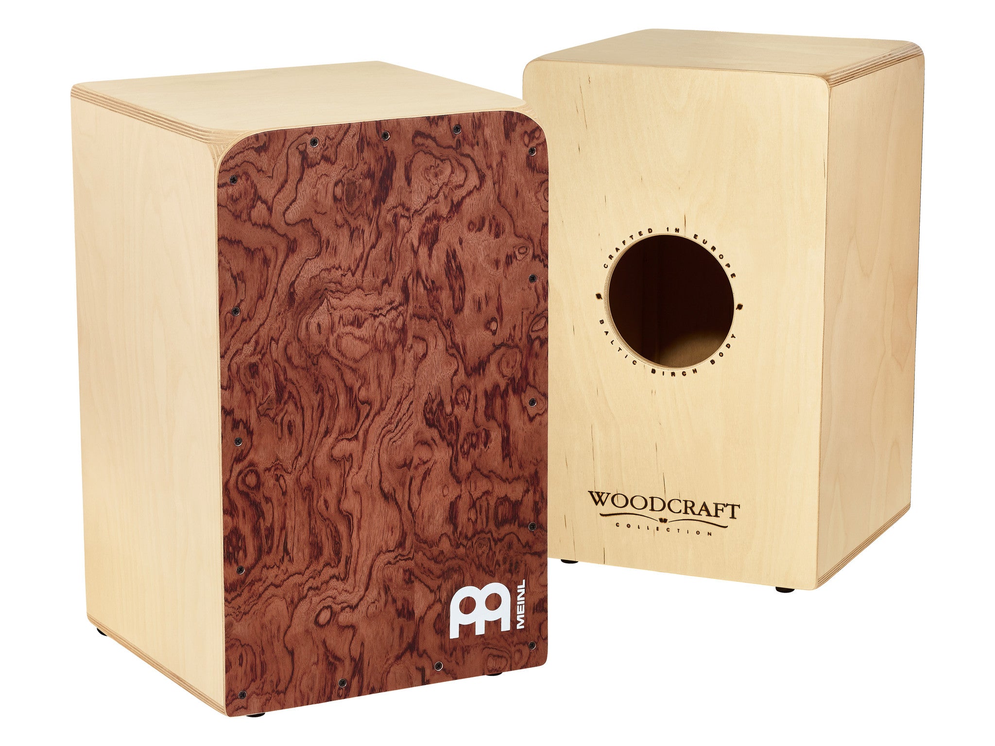 Meinl Woodcraft Cajon, Bubinga Burl FrontPlate