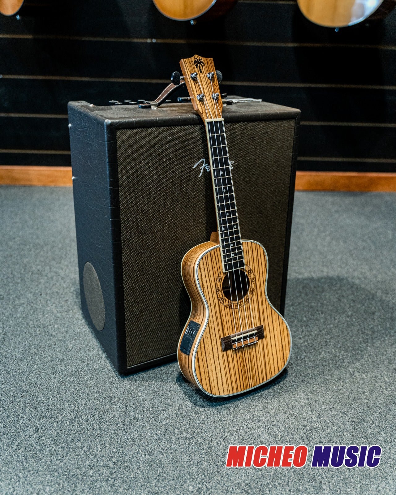Ookala Concert Ukulele Zebra With Pick-Up