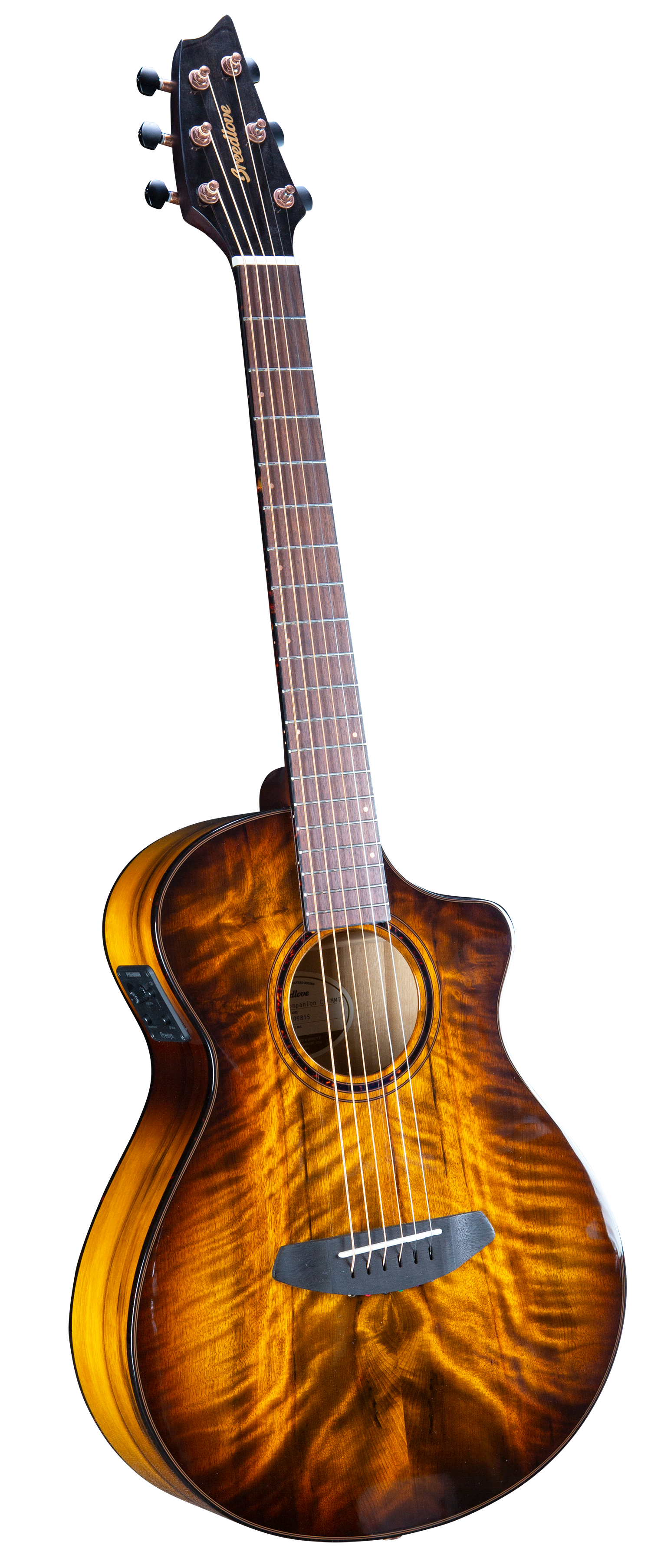 Breedlove Eco Pursuit Exotic S Companion CE Acoustic Electric Guitar Tiger s Eye